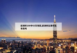 欧洲杯100中63万领奖,欧洲杯比赛中奖率高吗