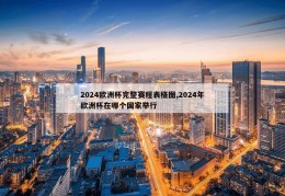 2024欧洲杯完整赛程表格图,2024年欧洲杯在哪个国家举行