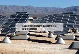 2024欧洲杯分组抽签,2024欧洲杯分组抽签回放视频