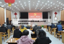 2024欧洲杯分组赛程表格图,2024欧洲杯百度百科