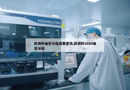 欧洲杯抽签分组结果查询,欧洲杯2020抽签分组