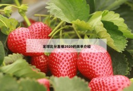 足球比分直播2020的简单介绍