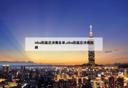 nba历届总决赛名单,nba历届总决赛回顾