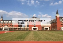 2024欧洲杯开始时间,2024欧洲杯赛程时间表